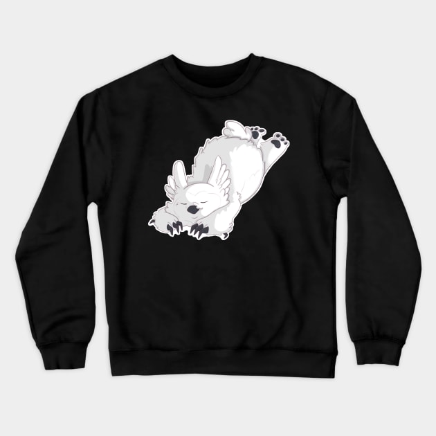 Sleepy Snowy Owlbear Cub Crewneck Sweatshirt by Phoenix-InBlue